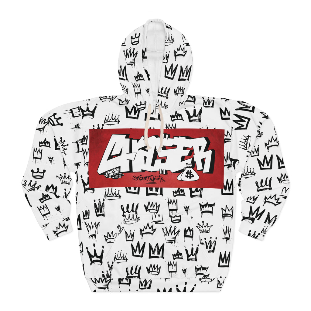 Streetwear CROWN$ Pullover Hoodie (AOP)